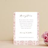 "Terracotta" - Reception Cards in Rust by Kanika Mathur - Front