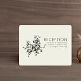 "Elegance Illustrated" - Reception Cards in Beige by Phrosné Barwood - Front