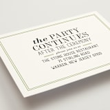 "Wed in Type" - Reception Cards in Moss by Ariel Rutland - Detail