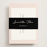 "Estate" - Reception Cards in Blush by Kim Dietrich Elam - Assembled with Belly Band