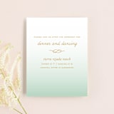 "Simple Knot" - Reception Cards in Mint by SimpleTe Design - Front