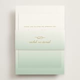 "Simple Knot" - Reception Cards in Mint by SimpleTe Design - Assembled with Belly Band