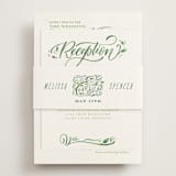 "Growing Ampersand" - Reception Cards in Ivory by Laura Bolter - Assembled with Belly Band