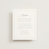 "Coastal Charm" - Reception Cards in Dusty Blue by Jennifer Postorino - Front