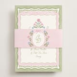 "Folk Garden" - Reception Cards in Garden by Creo Study - Assembled with Belly Band