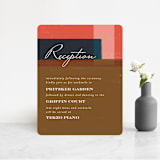 "painted colorblock" - Reception Cards in Poppy by Angela Marzuki - Front