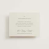 "Softly Swept" - Reception Cards in Ivory by Carolyn Nicks - Front