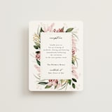 "Blossom" - Reception Cards in Blush by Susan Moyal - Front