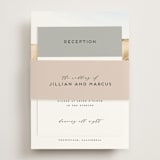 "Picturesque" - Reception Cards in Linen by Christie Garcia - Assembled with Belly Band