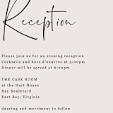 "stylist script" - Reception Cards in Ivory by Cass Loh - Detail