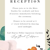 "Floral Splash" - Reception Cards in Wheat by Keen Peachy - Detail