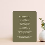 "Wedding Fields" - Reception Cards in Fern by Chris Griffith - Front