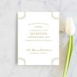 "Luxe Border" - Reception Cards in Gold by Sarah Brown - Front
