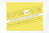 "On A Slant" - Reception Cards in Sunshine by Alaina Cherup - Front