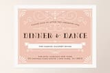 "Grand Flourish" - Reception Cards in Blush by Bonjour Paper - Front