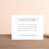 "Rustic Charm" - Reception Cards in Petal by Hooray Creative - Front