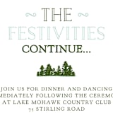 "Mountain View" - Reception Cards in Pine Green by Ariel Rutland - Detail