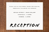 "Big Mod" - Reception Cards in Midnight by Snow and Ivy - Front