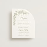 "Villa" - Reception Cards in Leaf by Kristie Kern - Front
