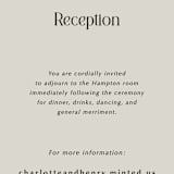 "Litterateur" - Reception Cards in Natural by Karen Glenn - Detail