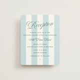 "Palm Stripes" - Reception Cards in Low Tide by Susan Zinader - Front