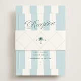 "Island Palm" - Reception Cards in Low Tide by Susan Zinader - Assembled with Belly Band