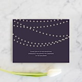"Midnight Vineyard" - Reception Cards in Deep Eggplant by Design Lotus - Front
