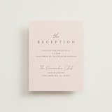 "Delicate brushstrokes" - Reception Cards in Blush by Lucrecia Caporale - Front
