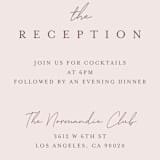 "Delicate brushstrokes" - Reception Cards in Blush by Lucrecia Caporale - Detail