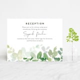 "Soft Eucalyptus" - Reception Cards in Garden by Yao Cheng Design - Front