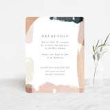 "Overlapping" - Reception Cards in Blush by Jennifer Wick - Front