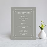 "Framed Details" - Reception Cards in Pebble by Kimberly FitzSimons - Front