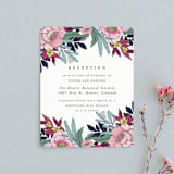 "Vintage Boughs" - Reception Cards in Merlot by Grace Kreinbrink - Front