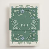 "Botanical" - Reception Cards in Garden by Kelly Watkins - Assembled with Belly Band