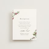 "Romantic Florals" - Reception Cards in Peony by Susan Moyal - Front