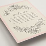 "Hand Illustrated Crest" - Reception Cards in Peony by Jackie Crawford - Detail