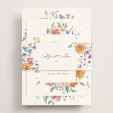 "Floral Pop" - Reception Cards in Tropical by Itsy Belle Studio - Assembled with Belly Band