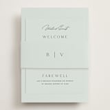 "Merryvale" - Reception Cards in Sky by Kelly Schmidt - Assembled with Belly Band
