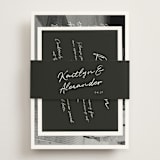 "Photograph Scribble" - Reception Cards in Cloud by Adelyn T. - Assembled with Belly Band