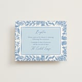 "Porcelain Floral" - Reception Cards in Porcelain by Elly - Front