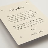 "Roses" - Reception Cards in Vanilla by Ani Somi - Detail