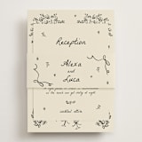 "Roses" - Reception Cards in Vanilla by Ani Somi - Assembled with Belly Band