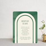 "Double Rainbow" - Reception Cards in Cactus by Pink House Press - Front