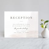 "Sloped" - Reception Cards in Ecru by Everett Paper Goods - Front