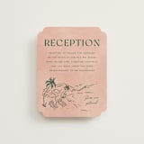 "Coastal Drift" - Reception Cards in Caribbean Citrus by Pixel and Hank - Front