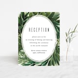"Fresh Greens" - Reception Cards in Emerald by Susan Moyal - Front