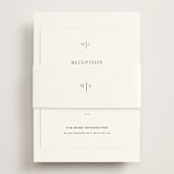 "Classic & Timeless" - Reception Cards in Obsidian by Lucrecia Caporale - Assembled with Belly Band