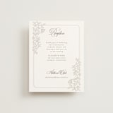 "vintage flourishes" - Reception Cards in Natural by BR Designs - Front