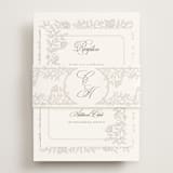 "vintage flourishes" - Reception Cards in Natural by BR Designs - Assembled with Belly Band