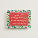 "Whimsical Hand Illustrated Crest" - Reception Cards in Peony by Jackie Crawford - Front